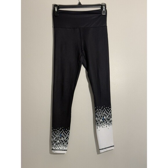 Zyia Active Pants - ZYIA ACTIVE Leggings Womens 2 Pixel Black Blue White Bottom  High Rise